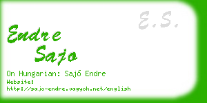 endre sajo business card