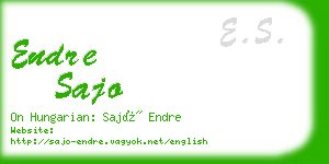 endre sajo business card